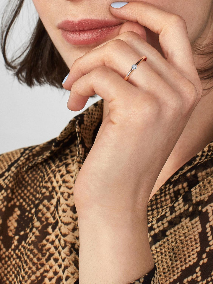 Sterling Silver Rings for Women Cute Zircon Round Geometric 925 Silver Wedding Fine Jewelry Minimalist Gift