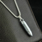 Pot Group Bullet Titanium Steel Necklaces Classic Style Solid Warhead