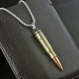 Pot Group Bullet Titanium Steel Necklaces Classic Style Solid Warhead