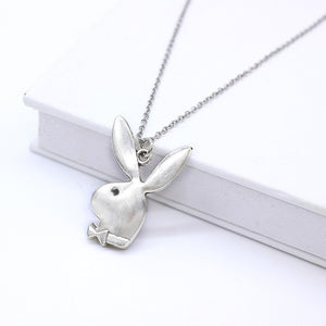 Cute play rabbit charm necklaces