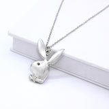 Cute play rabbit charm necklaces