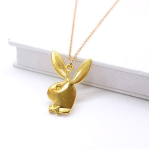 Cute play rabbit charm necklaces