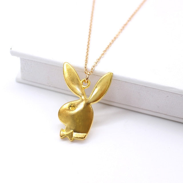 Cute play rabbit charm necklaces