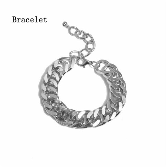 Punk Hip Hop Curb Cuban Necklace