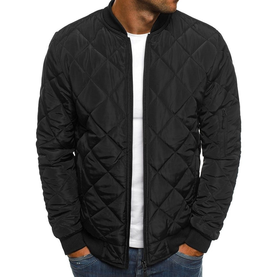 Brand Men's Cotton-padded Jackets Solid Color Men