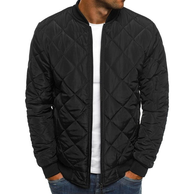 Brand Men's Cotton-padded Jackets Solid Color Men
