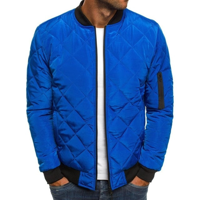 Brand Men's Cotton-padded Jackets Solid Color Men