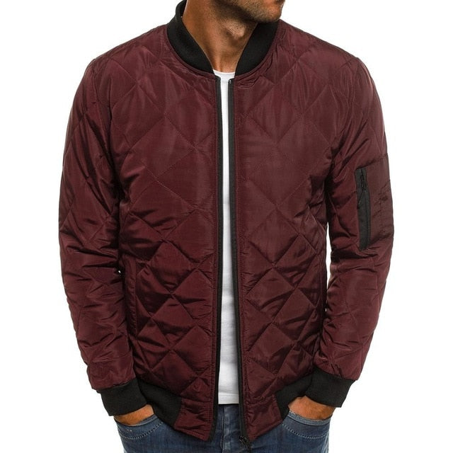 Brand Men's Cotton-padded Jackets Solid Color Men
