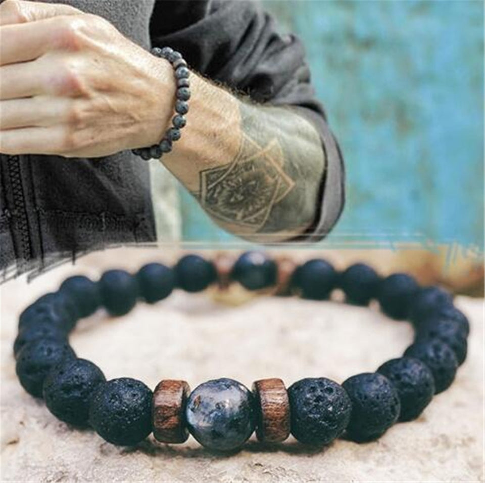 Men Bracelet Natural Moonstone