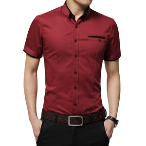 Men's Business Shirt Short Sleeves