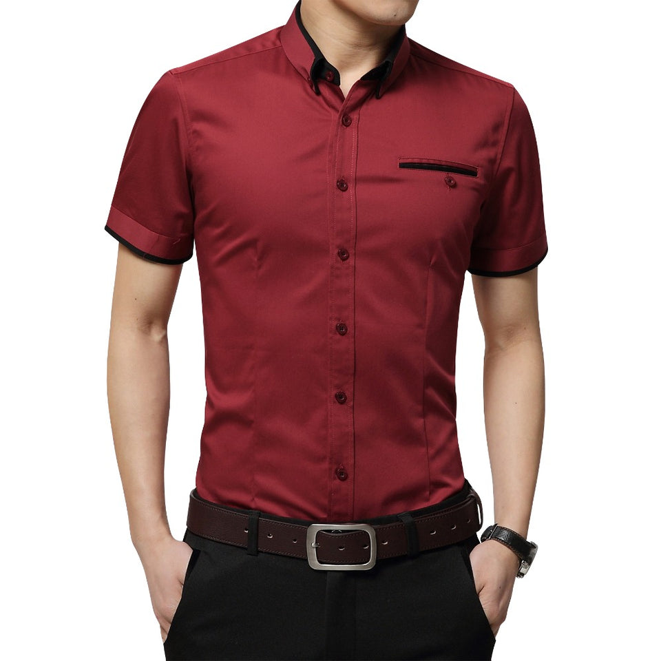 Men's Business Shirt Short Sleeves