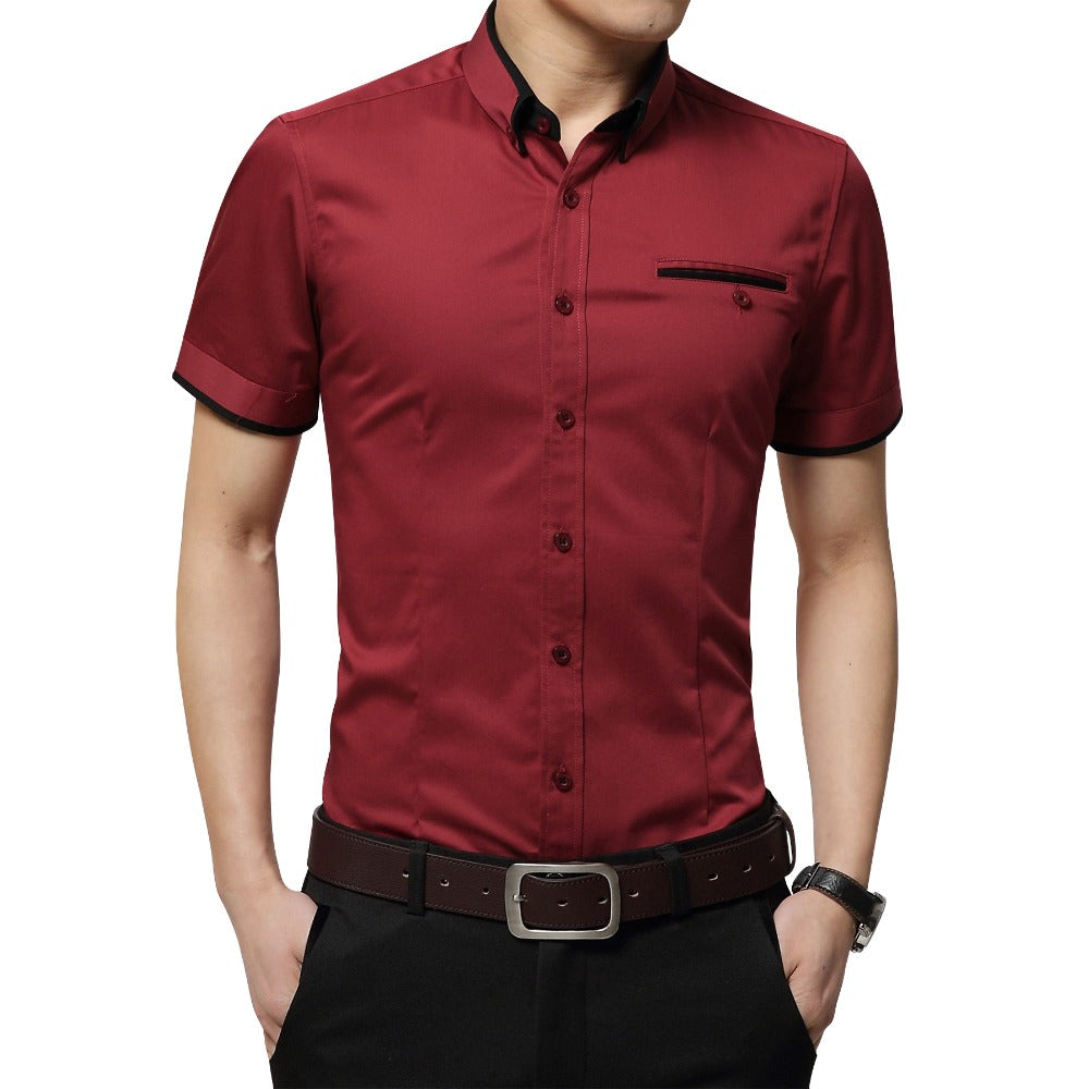 Men's Business Shirt Short Sleeves