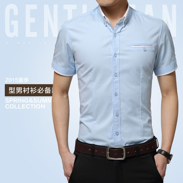 Men's Business Shirt Short Sleeves