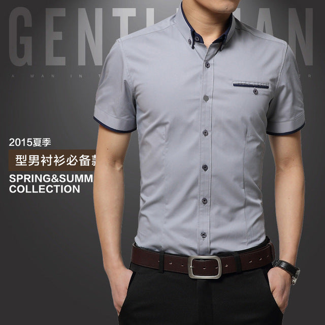 Men's Business Shirt Short Sleeves