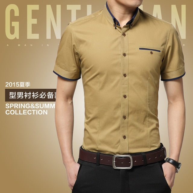 Men's Business Shirt Short Sleeves