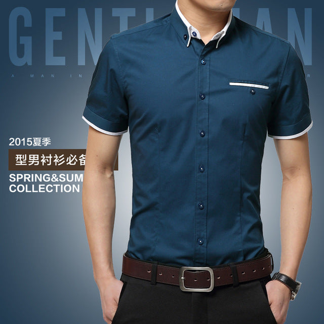 Men's Business Shirt Short Sleeves