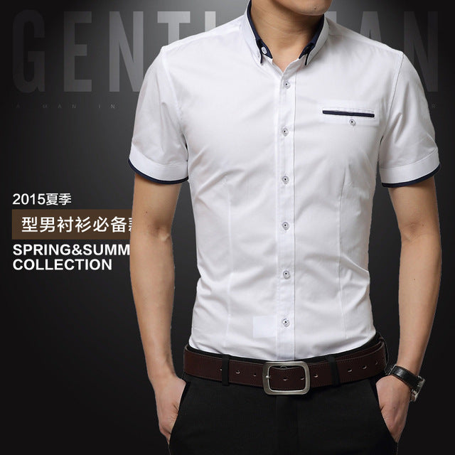 Men's Business Shirt Short Sleeves