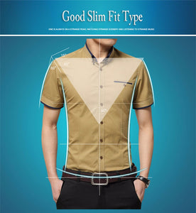 Men's Business Shirt Short Sleeves