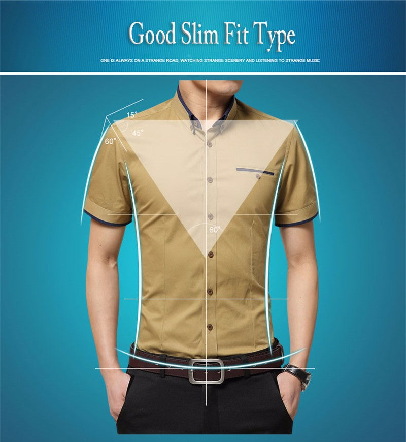 Men's Business Shirt Short Sleeves