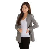 Autumn Women Plaid Long Sleeve Blazers