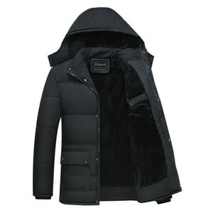Black Winter Jacket Men Thick Parkas Casual Jackets