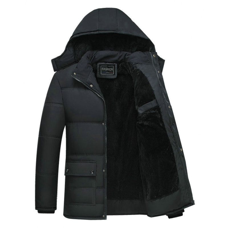 Black Winter Jacket Men Thick Parkas Casual Jackets
