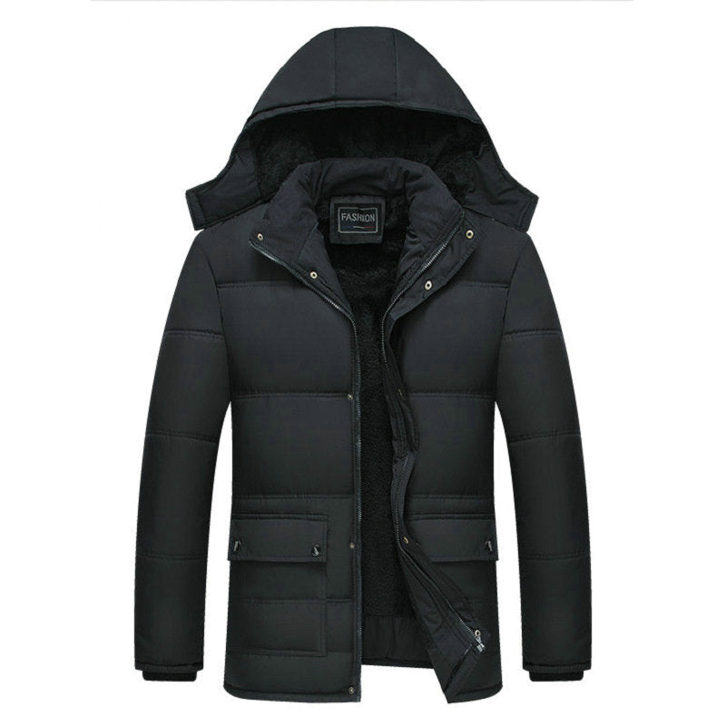 Black Winter Jacket Men Thick Parkas Casual Jackets