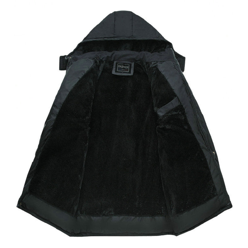Black Winter Jacket Men Thick Parkas Casual Jackets