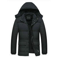 Black Winter Jacket Men Thick Parkas Casual Jackets