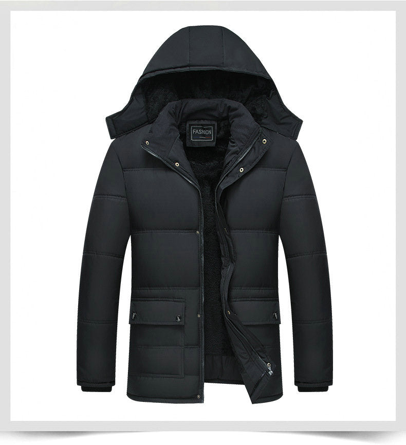 Black Winter Jacket Men Thick Parkas Casual Jackets