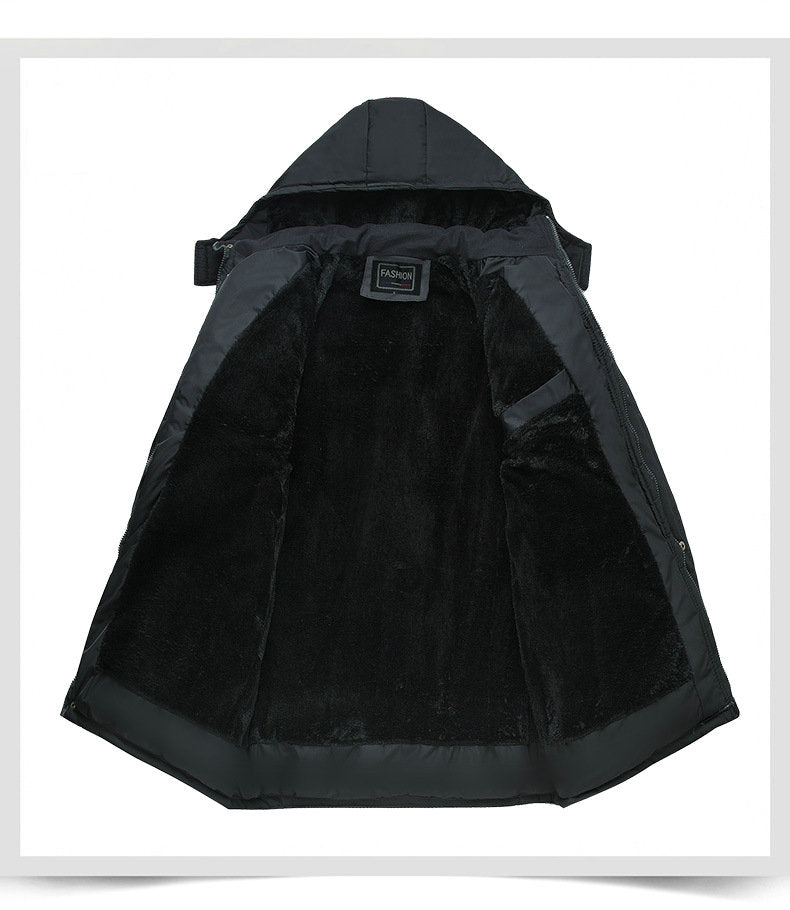 Black Winter Jacket Men Thick Parkas Casual Jackets
