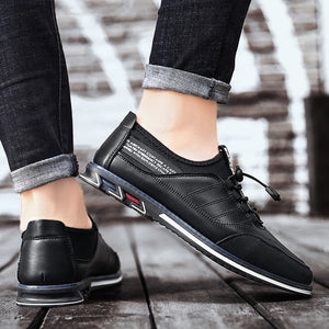 Men's Shoes Brand Men Casual Shoes High Quality Leather Shoes Men Comfortable Breathable Men Business Shoes Zapatillas Hombre